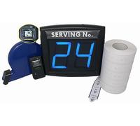 Double-Digit LED Display + Radio Control Display + Dispenser with Ticket Included - Plug & Play "Turnix" Door Queuing System ● Impretech International Group® ● Made in Italy
