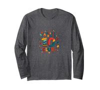 Double Digits 10 Club Birthday Celebration Long Sleeve T-Shirt, Adult Unisex, Dark Heather Grey, XXL