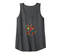 Double Digits 10 Club Birthday Celebration Tank Top, Women, Dark Heather Grey, XXL