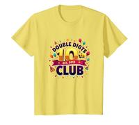 Double Digits 10th Club Est. 2013 Festive Anniversary T-Shirt, Kids, Lemon, 12 Years