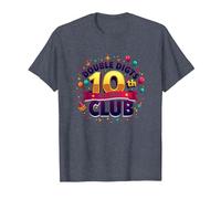 Double Digits 10th Club Est. 2013 Festive Anniversary T-Shirt, Men, Heather Blue, 4XL