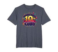 Double Digits 10th Club Est. 2013 Festive Anniversary T-Shirt, Men's Big and Tall, Heather Blue, 6X Tall