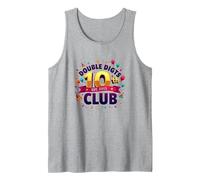 Double Digits 10th Club Est. 2013 Festive Anniversary Tank Top, Men, Heather Grey, XXL