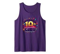 Double Digits 10th Club Est. 2013 Festive Anniversary Tank Top, Men, Purple, S