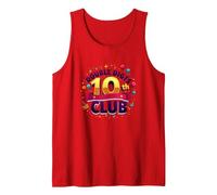 Double Digits 10th Club Est. 2013 Festive Anniversary Tank Top, Men, Red, XXL