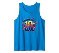 Double Digits 10th Club Est. 2013 Festive Anniversary Tank Top, Men, Sapphire, XXL
