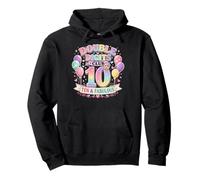 Double Digits Club Ten And Fabulous Graphic Pastel Rainbow Pullover Hoodie