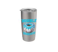 Double Digits Funny Baseball Birthday Donut Design Stainless Steel Insulated Tumbler