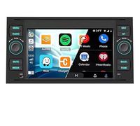 Double Din 7 Inch Car Stereo Radio for Ford Transit MK7 2005-2014 | Stereo For Ford Focus 2005-2011 with Wireless Carplay Android Auto GPS Bluetooth FM Backup Camera MIC,4+64G