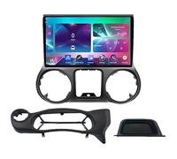 Double Din 9 Inch Android 16 Car Stereo for JEEP Wrangler RHD 2011-2015 Bluetooth Car Radio Compatible Mobile Phone Mirror Link Steering Wheel Control Backup Camera(HM611 8 Core 4G+Wifi 8+256GB)