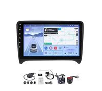 Double Din 9 Inch Android Car Stereo for Audi TT 2 2006-2014 Bluetooth Car Radio Compatible Mobile Phone Mirror Link Steering Wheel Control FM/AM/RDS Backup Camera HM609 8 Core 4G+Wifi 6+128GB