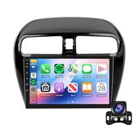 Double Din Android 14 Car Stereo 9 Touchscreen For MITSUBI-SHI Mirage Spacestar Attrage 2012-2018 GPS Navigation With Carplay AHD Backup Camera Steering Wheel Controls FM Radio/Bl(Color:8-Core 8+128G)