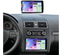 Double Din Android Car Stereo for VW Touran I 2010-2015 9 Inch | Car Radio Head Unit 2G+32G with Wireless Carplay Android Auto Touchscreen Bluetooth GPS Navigation WIFI FM RDS Split Screen