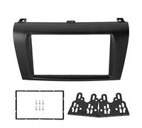 Double Din Car Radio Fascia Trim, Dash Stereo Radio Fascia 2 Din Console DVD Panel Frame Replacement for Mazda 3/Axela 2004-2009