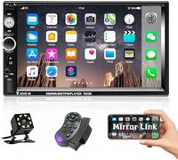 Double Din Car Stereo 7" Touch Screen 2 Din Car Radio with Bluetooth FM, MP5 Player with USB/SD/AUX Input 2 Din Autoradio with Mirror Link SWC,Portable Media Players +Backup Camera