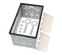 Double Din Car Stereo Dash Kit, Metal Mounting Frame with Brackets | Universal Dashboard Fit, Rigid Steel Structure, Screw Kit and Fasteners for Receivers, Installers and Owners