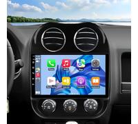 Double Din Car Stereo For Jeep Compass 2012, 2+64GB Head Unit Radio with Wireless Carplay Android Auto GPS Sat Nav 10.1in Car Radio Bluetooth WiFi FM RDS DSP SWC Mirror Link Backup Camera