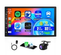 Double Din Car Stereo for Nissan Frontier Navara 2001-2011 Support CarPlay Android Auto, 7 Inch IPS Touch Screen Car Radio with GPS Navi WiFi Split Screen Bluetooth FM RDS SWC Backup Camera Mic, 2+32G