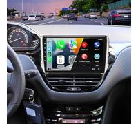 Double Din Car Stereo for Peugeot 208/2008 2012-2018 with Wireless Carplay/Android Auto,Update Radio with 10 Inch IPS Touch Screen/Mirror Link/GPS/Bluetooth/FM/Backup Camera/4+64GB