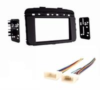 Double Din Car Stereo Radio Install Dash Kit + Wire Harness -No Factory Nav Vehicles, No Factory 7" Touchscreen Vehicles, No Factory External Amp Vehicles: Made for 2016 2017 2018 Kia Sorento