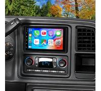 Double Din Car Stereo Upgrade for 2003 2004 2005 2006 GMC Sierra Android 13 Radio Replacement 7 inch Touch Screen with Wireless CarPlay Android Auto GPS Navi Bluetooth WiFi FM RDS DSP Camera