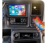 Double Din Car Stereo Upgrade for 2003-2006 Chevy Silverado 1500 2500 3500 Android 13 Radio Replacement 7inch IPS Touch Screen Head Unit w/Wireless CarPlay Android Auto GPS Navi Bluetooth WiFi FM RDS