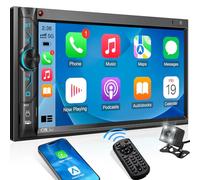 Double Din Car Multimedia System: 7 Inch HD Touchscreen Car Stereo Receiver - Bluetooth Car Radio MP5 Player with Mirror Link | Rear View Camera | MP3 | AM/FM | USB/SD/AUX | Steering Wheel Control