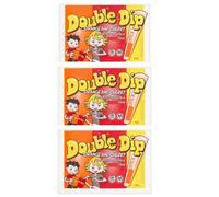 Double Dip Sweets - 3 x 19g Packs Orange and Cherry Sherbet with Candy Stick Dips - Party Filler Sweets Candy Wedding Retro Party Birthday