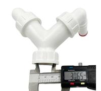 Double Dishwasher Elbow Inlets to G1 BSP (33mm Thread Diameter) Drain Waste Trap Connector