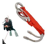 Double Diving Goat: Underground Diving Hooks, Double Hook Stainless Steel Reef Hooks | Safety Equipment, Ring Design, Reliable Safety Rope for