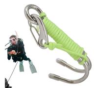 Double Diving Hook, Underground Diving Hooks, Stainless Steel Double Hook Underwater Hooks, Safety Gear with for Underwater Activities
