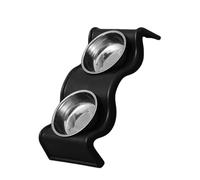 Double Dog Bowl - Twin Dog Food & Water Bowl | Dog Feeding Double Dish Set | Anti Slip Water And Food Dishes For Pet Puppy | Portable Pet Supplies Stainless Steel Pet Bowl For Puppy Cats