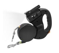 Double Dog Lead Ergonomic Padded Handle Non Slip Foldable Tool | Retractable Double Dog Lead for Outside Walking Outdoor Beach Hiking Running Ground Poop