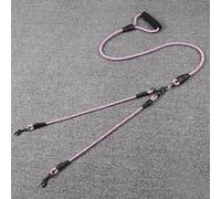 Double Dog Lead for 2 Dogs (Tangle Free) - Robust Coupling Lead with 360° Swivel & Padded Handle - Reflective Twin Lead for Small & Medium Dogs (Pink, S)