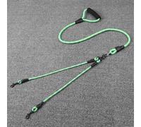 Double Dog Lead for 2 Dogs (Tangle Free) - Robust Coupling Lead with 360° Swivel & Padded Handle - Reflective Twin Lead for Small & Medium Dogs (Green, M)