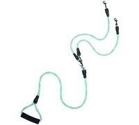 Double Dog Lead for Walking 2 Dogs No Tangle, Nylon Double Lead for 2 Dogs Cats Gentle Dog Leash Anti Skid for Medium D0g or Puppy Long Rope for Outdoor Walking and Training Supplies, 1.4 m, Green