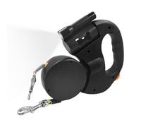 Double Dog Lead - Non-Slip Ergonomic Padded Handle, 20x16.5x4cm Waterproof LED Lights Tool | Shock Absorbing Two Pet Walking, Reflective Strip Safety Lead, Free Outdoor Control Accessory