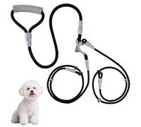 Double Dog Leash, Dual Pet Walking Lead 2 Way Splitter with Shock Absorbing Bungee & 360 Swivel Clasps for Small Medium Dogs Cats