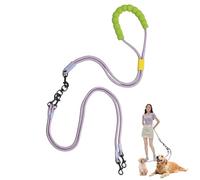 Double Dog Leash No Tangle, Adjustable Split Leads Dual Pet Walking Leash with Comfortable Padded Handle for Two Dogs, Hands - Free Dual Leashes for Small/Medium Pets (Purple, Double Leashes)