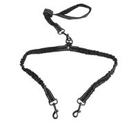 Double Dog Leash Reflective High Elasticity Shock Absorbing Bungee Walking Leash, Dual Dog Leash for Large Breed Dogs with Splitter, Night Visibility Nylon Leash for Two