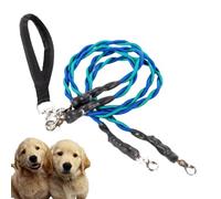 Double Dog Leashes With Padded Handles, 1st Step Training Tool, Elastic Lead Rope, 360° Swivel No Tangles Shock Absorbing Pet Traction Rope For Medium/Large Breeds