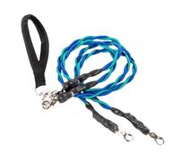 Double Dog Rope, 15m Extra Long Walking Splitter Lead for Puppy with Large Breed, Heavy Duty Padded Handle Training Cable for Backyard and Camping, 49.2ft Dog for Park and Hiking