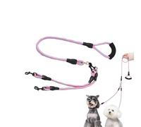 Double Dog Rope,Two Animal Dog Rope Walking Strap | 360-Degree Rotating Pet Animals Safety Equipment Training Tool for River-Fording Hiking Walking Backyard Running