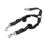 Double Dog Seat Belt with Anti-Shock Bungee Buffer, 70cm for Cars UK