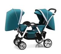 Double Dog Stroller - Cozy Compact Twin Stroller for Twins Dogs, Easy Foldable Double Seat Dog Stroller with Tandem Seating - Perfect for Walking with Your Fur Babies