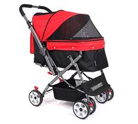Double Dog Stroller - Foldable Travel Cart for Large Pets, Ideal for Outdoor Adventures and Convenient Transport