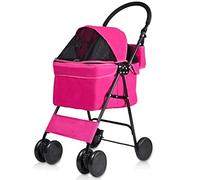 Double Dog Stroller Pet Stroller Large Pet Travel Stroller Large Pet Dog Trolley Foldable Space Bearing 10 KG for Outbound Pet Travel Stroller -1724K4R4J (Color : D)