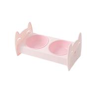 Double Dogs Bowls For Food And Water Raised Feeding Bowl With Stand Cats Feeder Plastics Bowls Anti-Vomit For Small Dogs Elevated Double Bowl Pet Feeder Feeding Station Dog Cats Feeding Bowls With