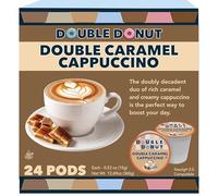 Double Donut Cappuccino Capsules Caramel Cappuccino Single Serving for Keurig K Cups Brewers Pack of 24
