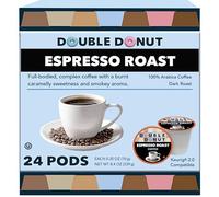 Double Donut Coffee 24 x Espresso Roasting Mix in Recyclable Espresso Capsules for Keurig K Cup Machine